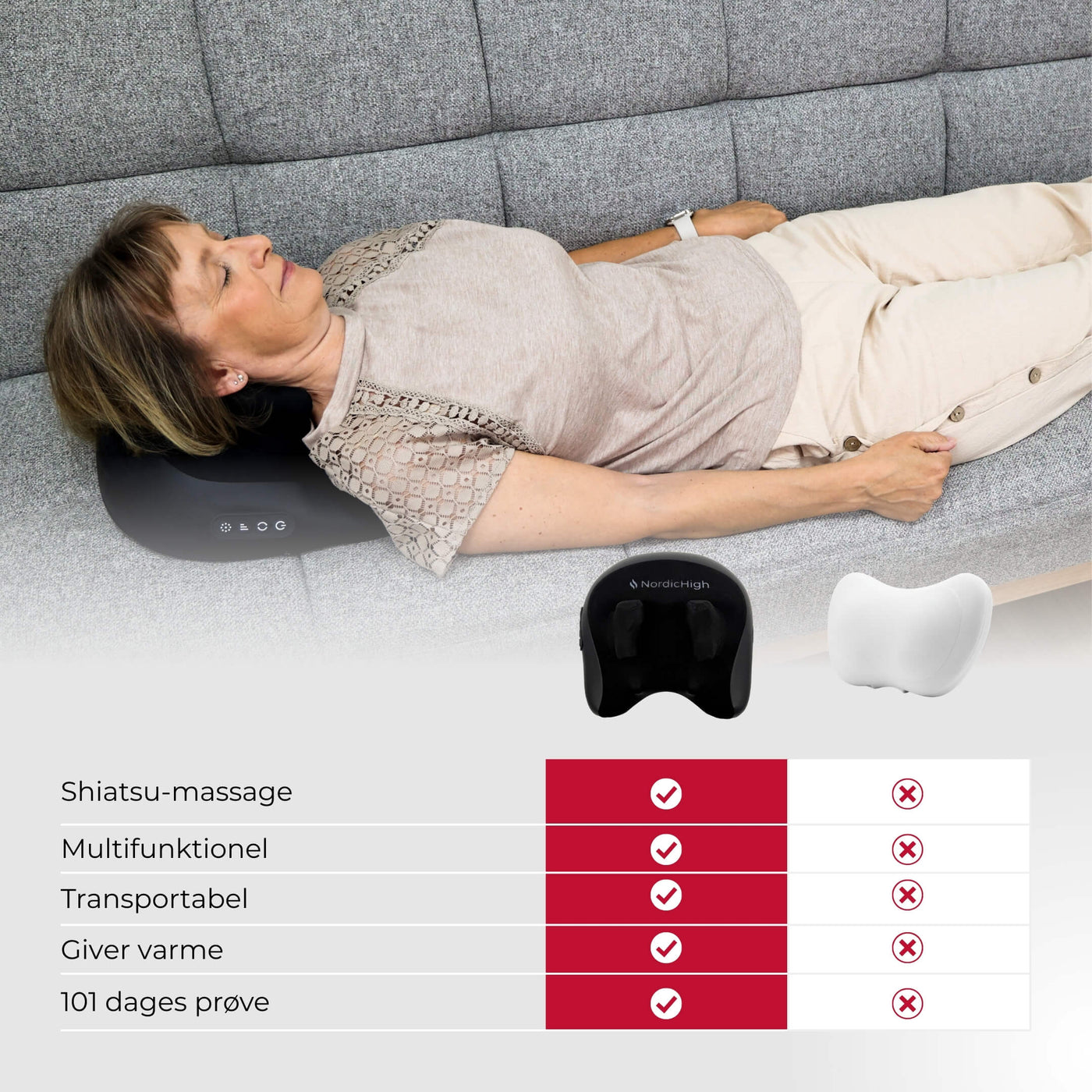 Nakkemassager m. Varme & Shiatsu