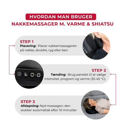 Nakkemassager m. Varme & Shiatsu