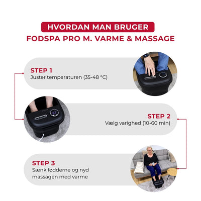 Fodspa Pro m. Varme & Massage