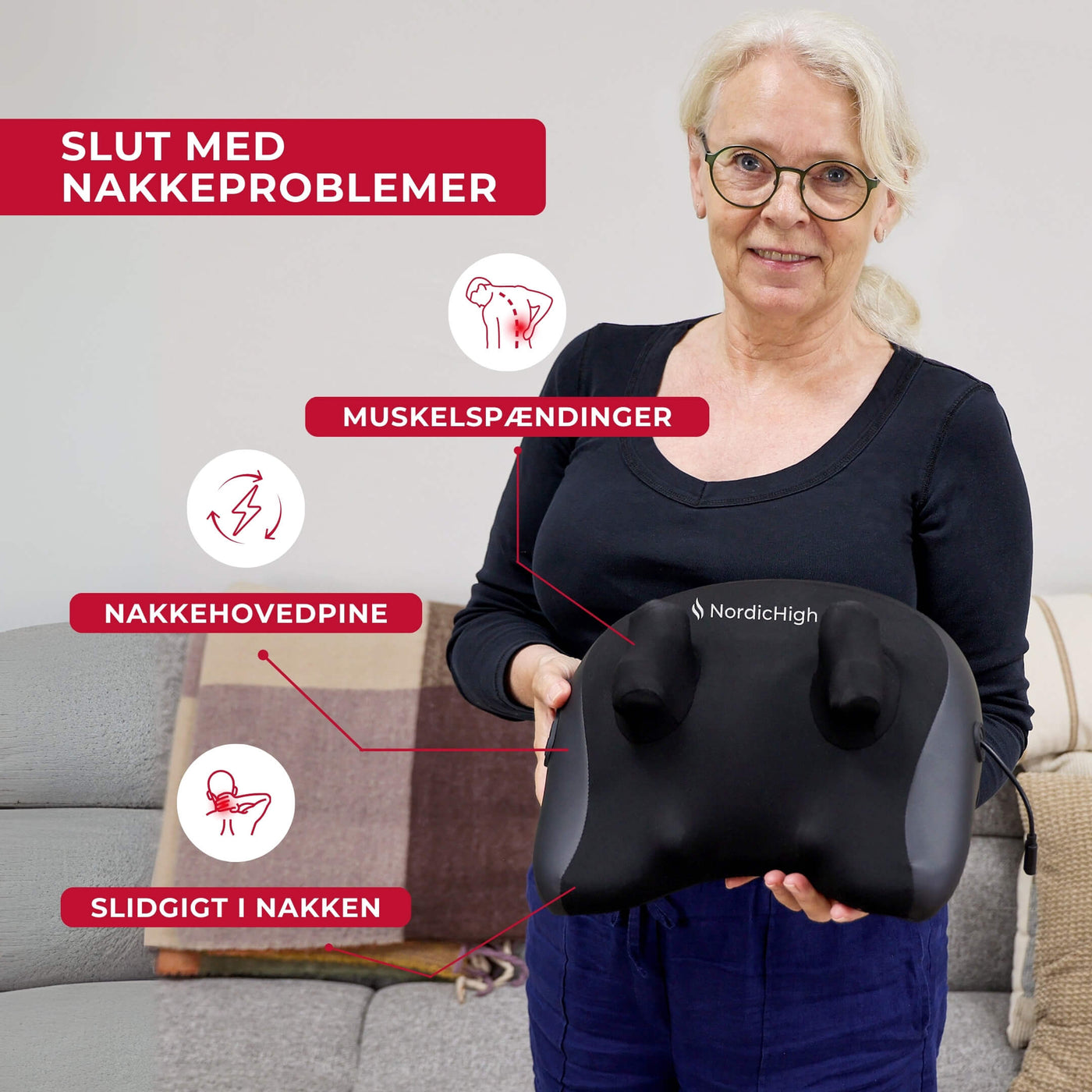 Nakkemassager m. Varme & Shiatsu