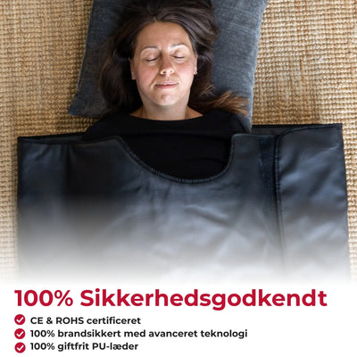 Sovende kvinde ligger i et Infrarødt Saunatæppe