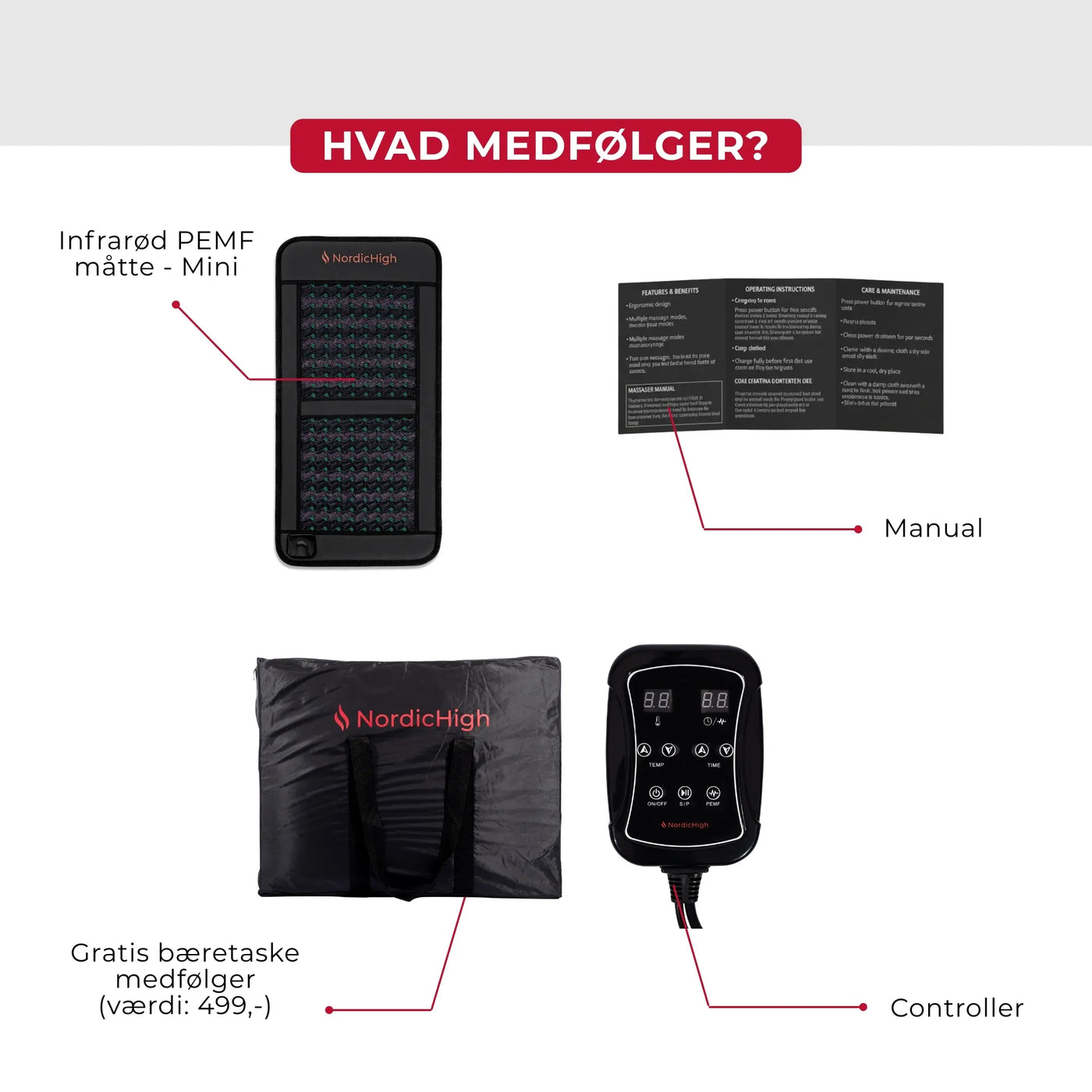 Infrarød PEMF måtte - Mini