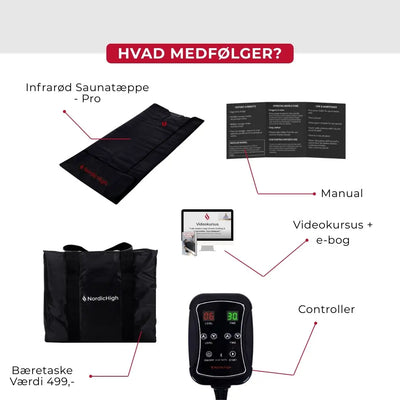 Hvad medfølger når man køber et Saunatæppe